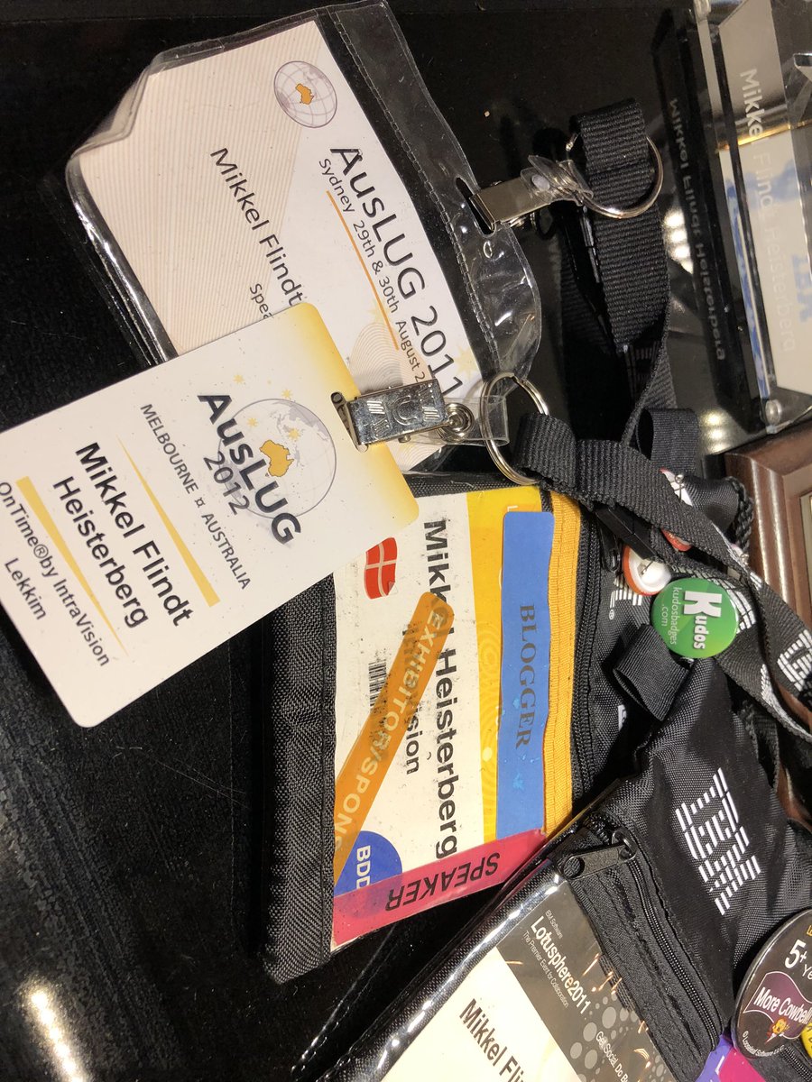 lekkim's tweet photo. Part of January cleaning I came across a box of old memorabilia. Was about to throw it all out but my daughter convinced me not to... #oldTimes #ibmchampion #lotusphere #auslug https://t.co/BLbXQZs6nB