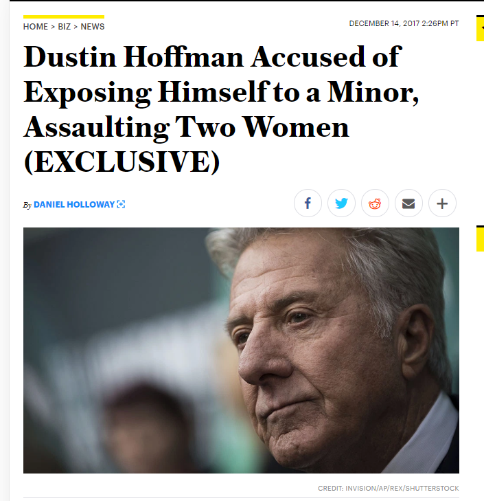 THREAD: Since  @TheSimpsonsare hypocritical enough to ban Stark Raving Dad because 14-time acquitted, FBI-cleared MJ is in it (and over a provably false movie), let's take a look at the alleged predators that they have never even mentioned "punishing". 1. Dustin Hoffman