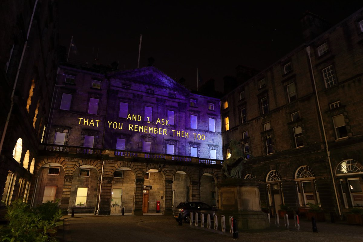 MrGGaw's tweet photo. Projected on to the City Chambers, "Sugar for Your Tea" reflects on the darker side of Scotland's maritime history. Written by Kayus Bankole, film by @riannelwhite (https://t.co/JnV3g3eFR8), music by @Youngfathers. Brilliant. #MessageFromTheSkies #Shorelines #EdHogmanay https://t.co/EPehfbqP0g