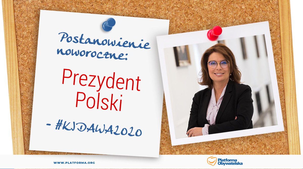 KObywatelska's tweet photo. W Nowy Rok 2020 idziemy z @M_K_Blonska i mamy w maju zadanie do wykonania! ✌️🇵🇱
#Kidawa2020
Podajcie dalej 🔁 https://t.co/FGJeMOrGWb