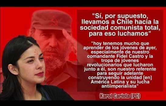 BenitoParranda's tweet photo. @KarolCariola @PCdeChile @sebastianpinera la media perso para hablar de DDHH en Chile y le rindes honores a las dictaduras de Castro y Maduro... https://t.co/Kn8lry2jgP