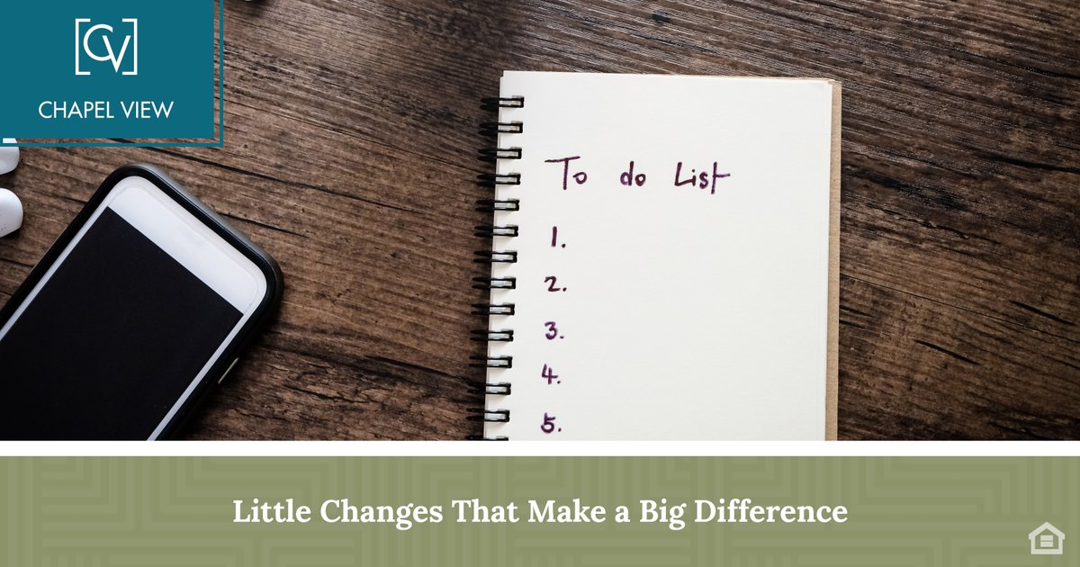 LiveChapelView's tweet photo. Sometimes the smallest changes make a BIG difference! These practically free practices and life changes are sure to boost your day, week, month, or year. https://t.co/jitjTnJdSP https://t.co/KMb6Q8qSl3