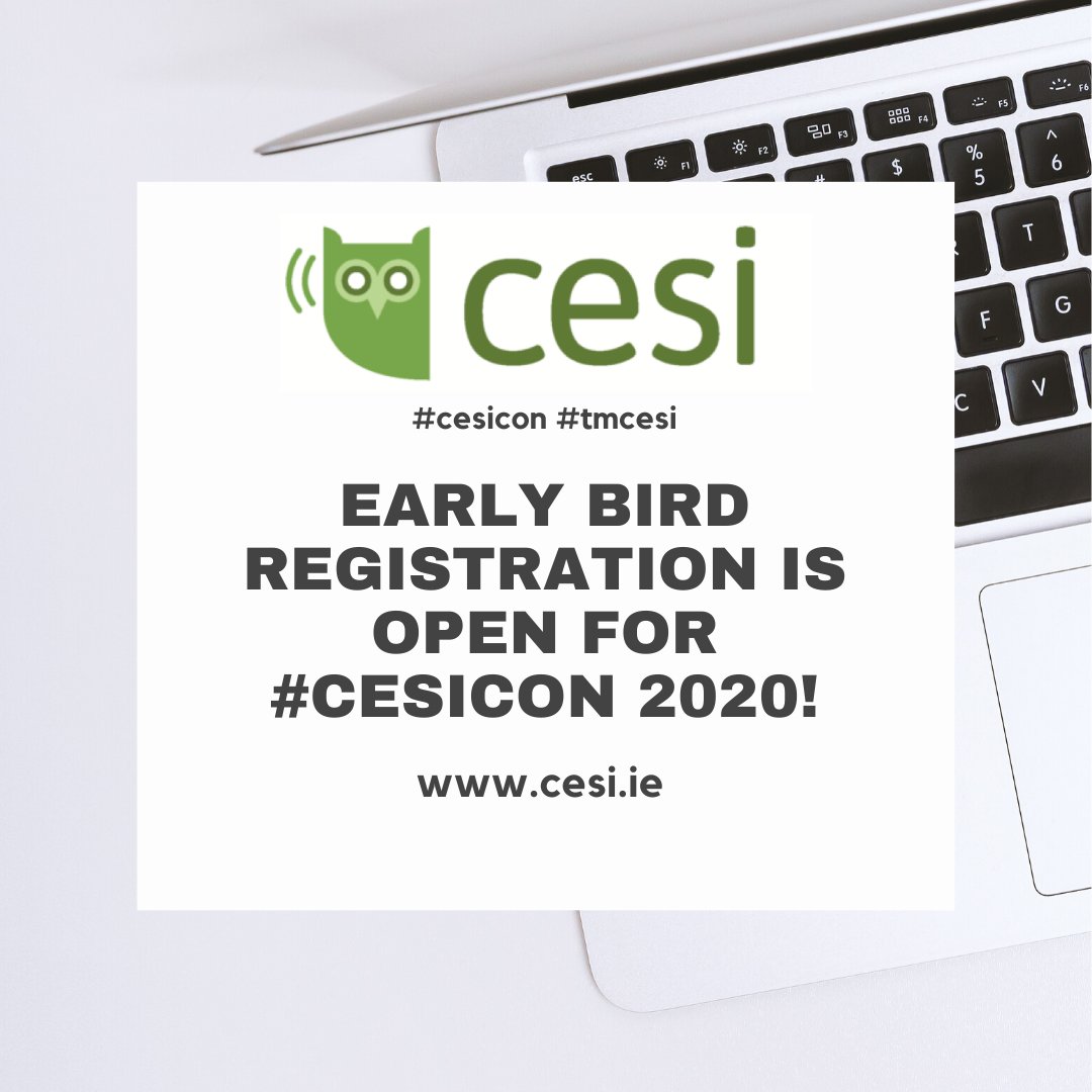 cesitweets's tweet image. Start the New Year off by availing of the early bird registration rate for #tmcesi #cesicon 2020! #edchatie cesi.ie/conferences/co…
