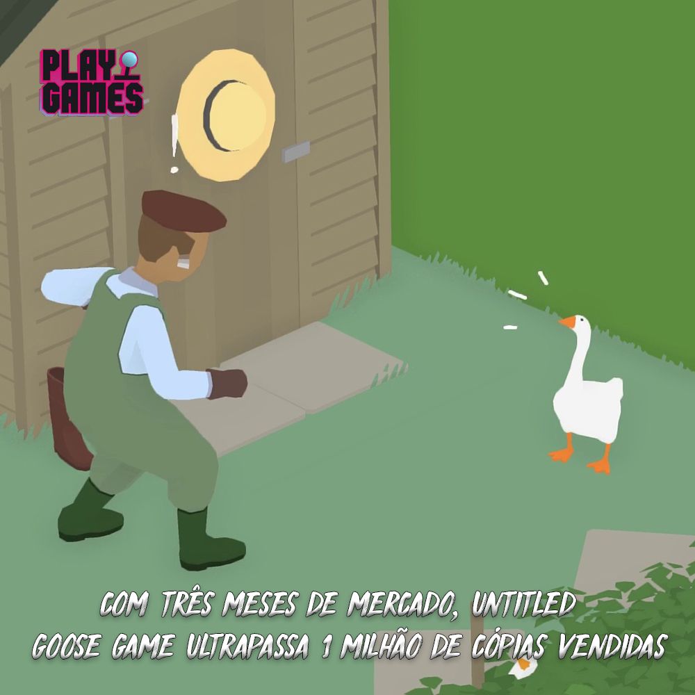 PlaygamesBras's tweet photo. Lançado em setembro de 2019, Untitled Goose Game precisou de pouco mais de três meses para alcançar a marca de um milhão de cópias vendidas ao redor do mundo.

A informação foi revelada pela House House, desenvolvedora do game e confirmada por Cabel Sasser, produtor executivo. https://t.co/qS7EhRBxPx