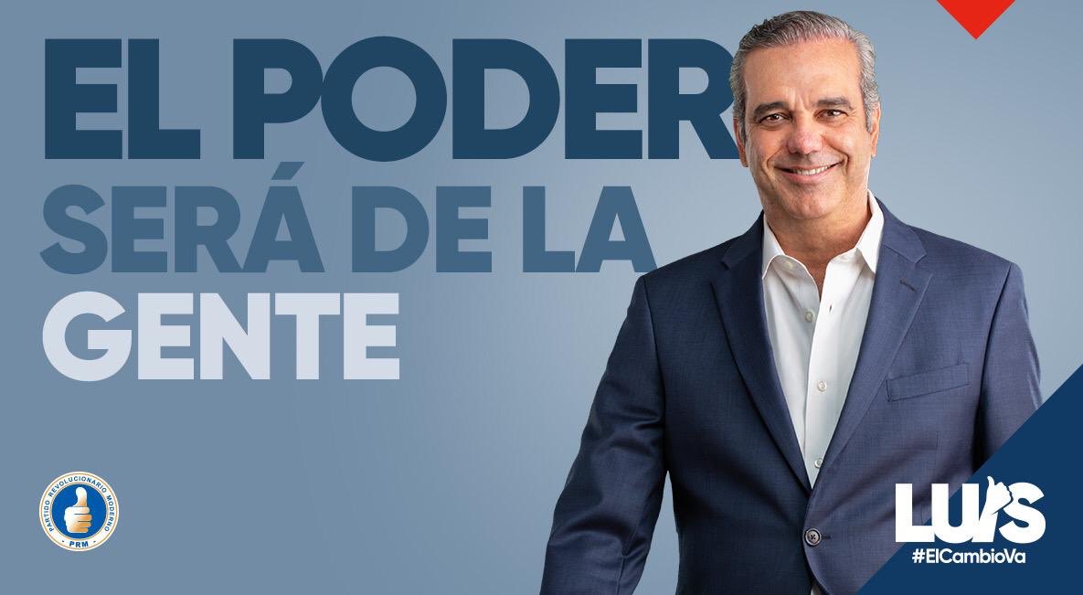 Luis Abinader auf Twitter: "El poder será de la gente. Este es mi  compromiso con mi país. #ElCambioVa… "