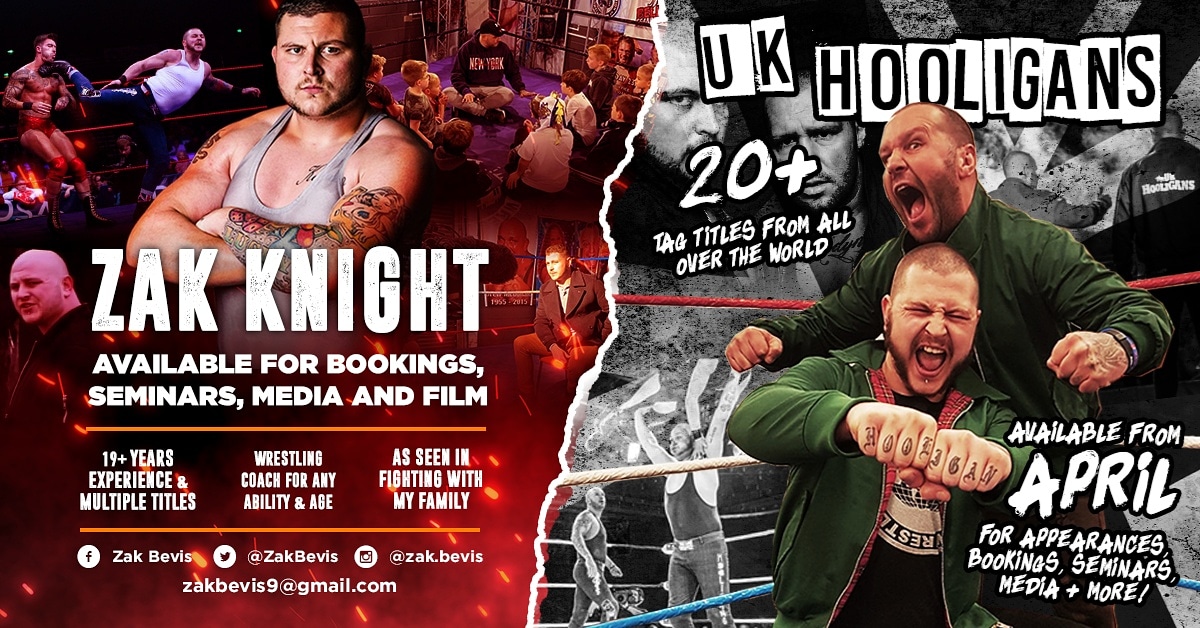 Now taking bookings for 2020. 
The UK Hooligans are available from April 🙌🏻. 
I'd appreciate tags, shares, reposts, retweets etc. 

#fightingwithmyfamily #wrestling #waw #britwres #indy #heavyweight #training #seminar #movie #media #tagteam  #knightfamily