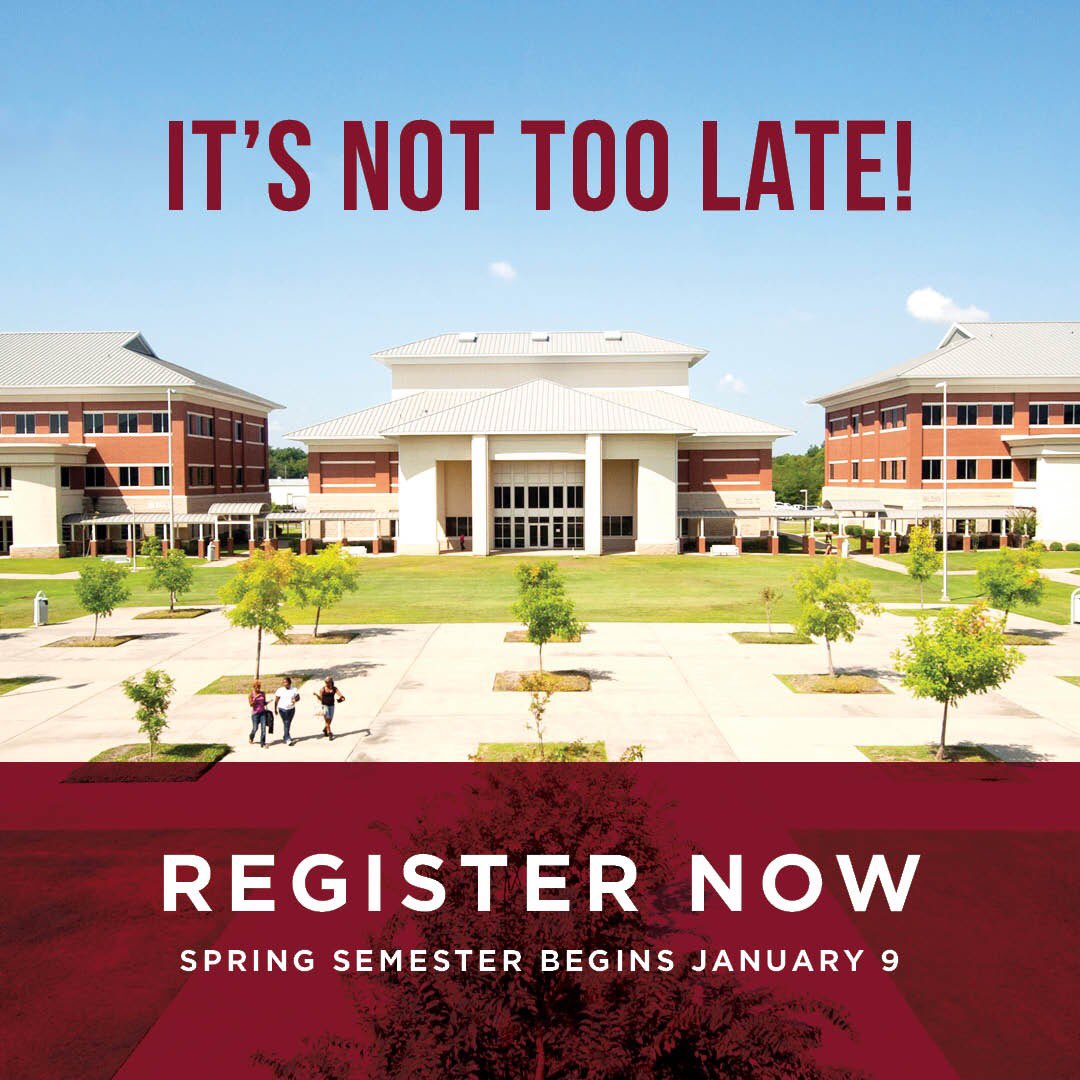 BPCCCavs's tweet photo. It's not too late to enroll for the Spring 2020 semester! We will have on-campus registration January 7th from 9 a.m. to 6 p.m. Online registration is available now! Detailed information regarding the application process can be found online at https://t.co/ODYVuSqMny. #BPCCproud https://t.co/q6EToSe15S