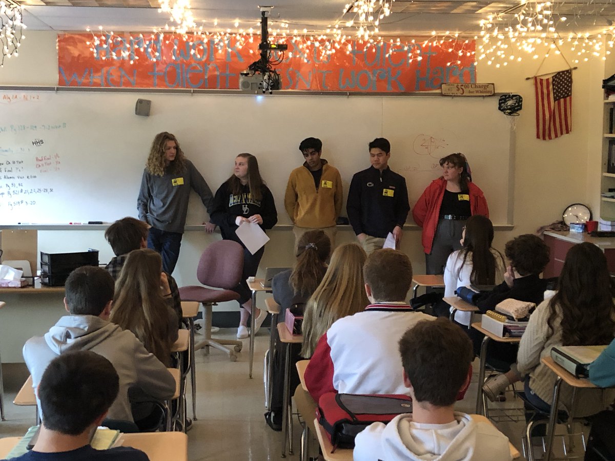 HSDMath's tweet photo. Welcome back! 2019 Alumni share experiences after their first semester in college. Thanks Curran, Cara, Nishant, Vincent and Grace. https://t.co/iYmYp9UV3A