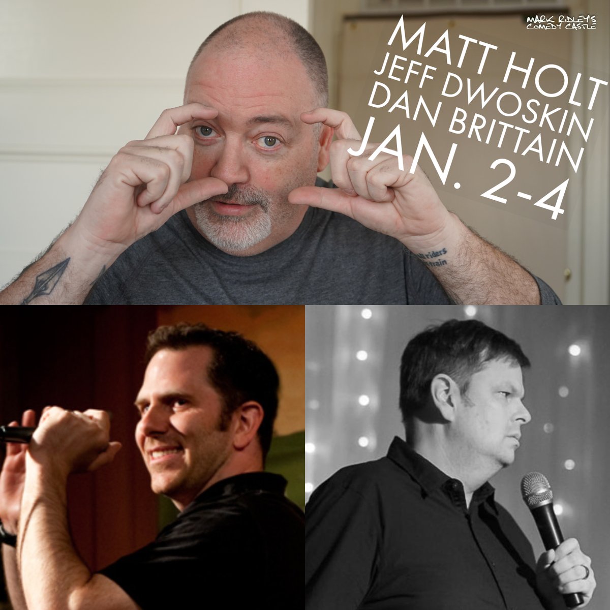 ComedyCastle's tweet photo. Happy New Year! 🎉 Keep the festivities going by checking out this weekends shows with @holtcomedy, @bigmacher + Dan Brittain!
🎟: https://t.co/1eC1YsxVCU
#standupcomedy #comedyclub #puremichigan #thingstodo #intheoak #royaloak #metrodetroit #makeMIlaugh #supportlivecomedy https://t.co/tPj580S9RM