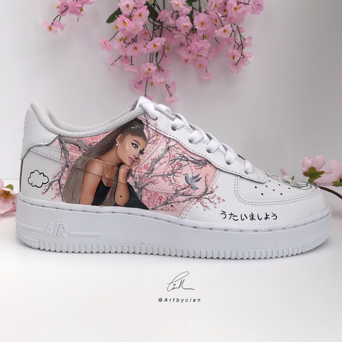ariana grande custom vans