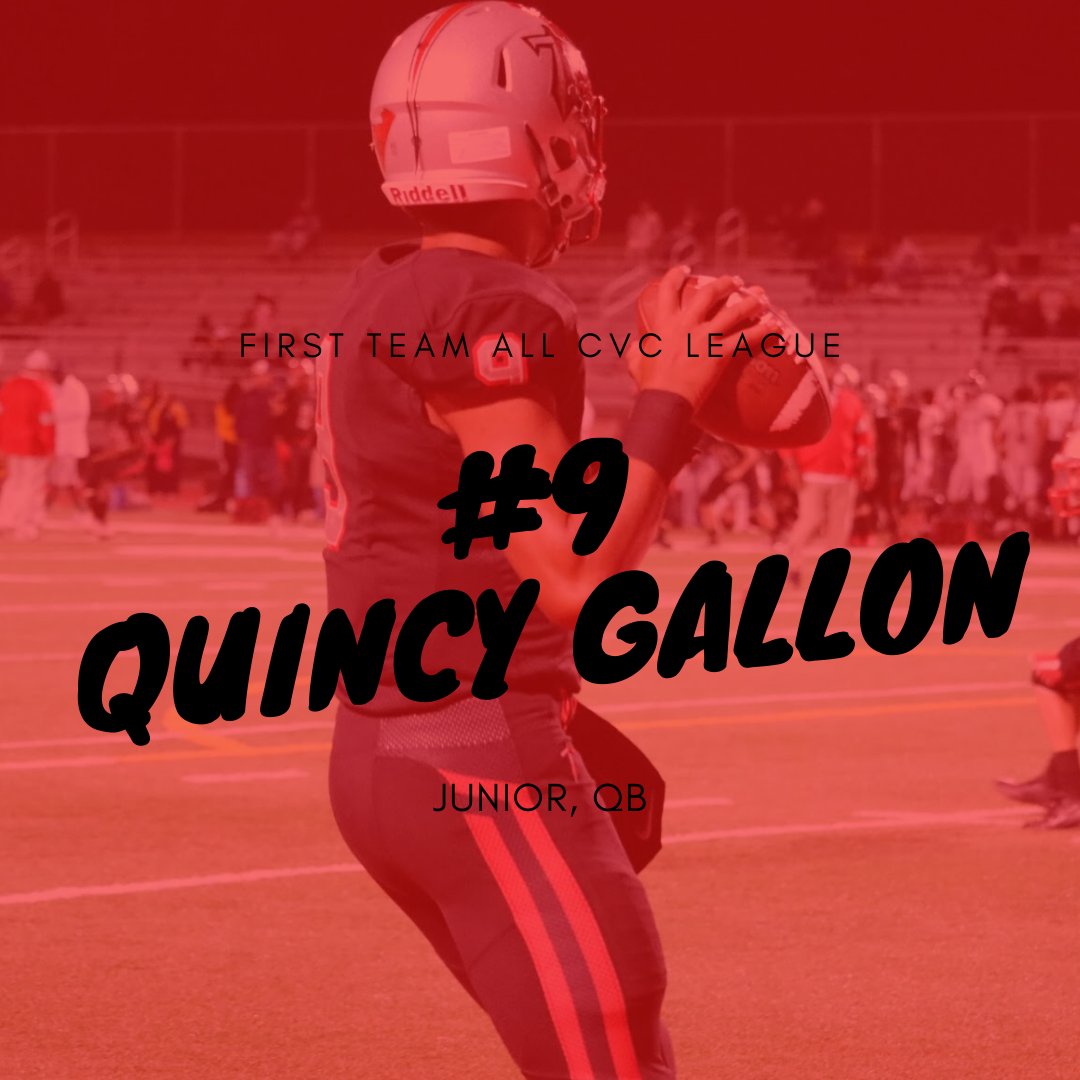 Congratulations to number 9, Quincy Gallon-- First-Team All League!
