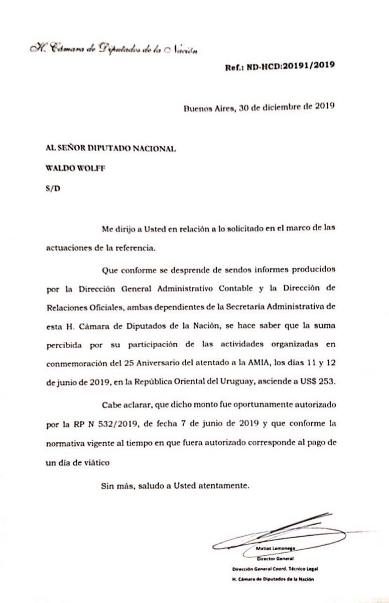 WolffWaldo's tweet photo. #VolvieronIguales 

Aquí la documentación oficial que desarma la falaz opereta barata que me hicieron el 29/12 diciendo que había recibido viáticos x $ 1 millón. Mienten, mienten, mienten. Disculpas públicas serán aceptadas 🤗. 

A quienes me bancaron gracias❤️.
X favor difundir. https://t.co/g9zEaRJWnL