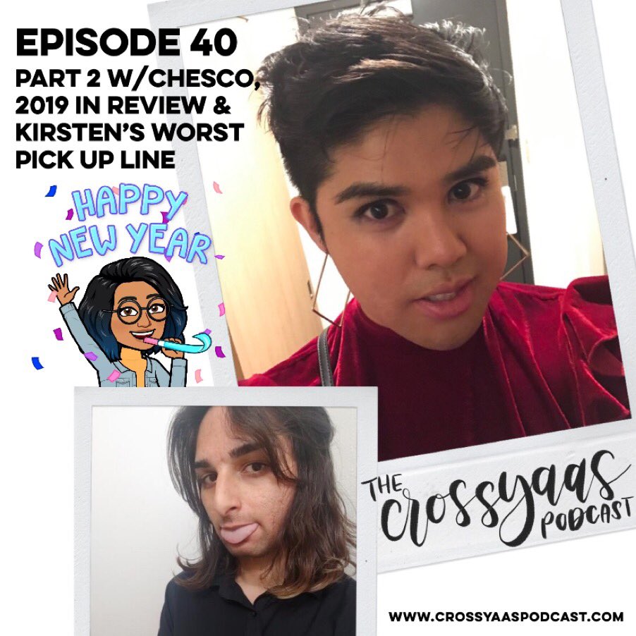 CrossYaas's tweet photo. @gisellemirasol chats w/ Chesco in the 40th episode of 2019. Kirsten also gives her worst pick up line ever heard in Kirsten's Corner! ❤️☺️⭐️ #crossdress #crossdresser #crossyaaspodcast #trans #nonbinary #transfeminine #review #podcast #podcasthost #podpeeps #xdress #xdresser https://t.co/OUnTuOAhzo