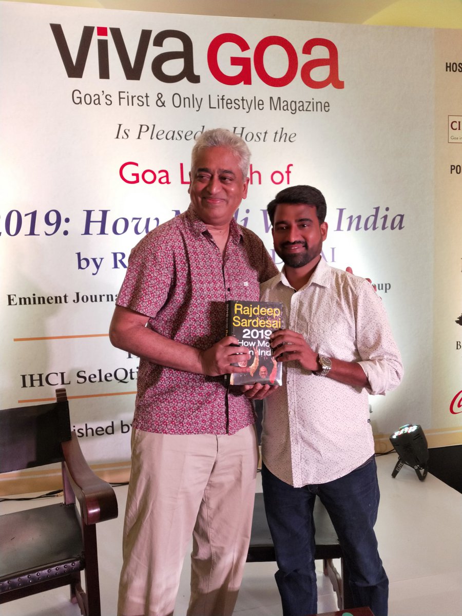 taurappa's tweet photo. When I was in queue to take autograph of @sardesairajdeep Sir at Goa book lunch of #2019HowModiWonIndia guy ahead of me asked rajeep What will happen in #Delhi?
@ArvindKejriwal will have easy cakewalk. Kejriwal's welfare schemes, transforms in #Education #Health touched voters ♥ https://t.co/bsPozcdNF1