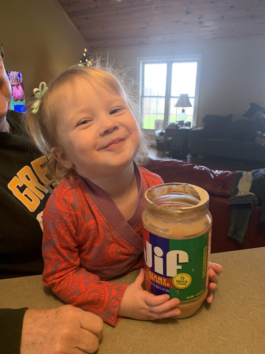 KforKarlaorKY's tweet photo. My great niece...and we have more than that kinship in common!! #Jif #nobakes #lickthebowl https://t.co/YbzpGfyJg3