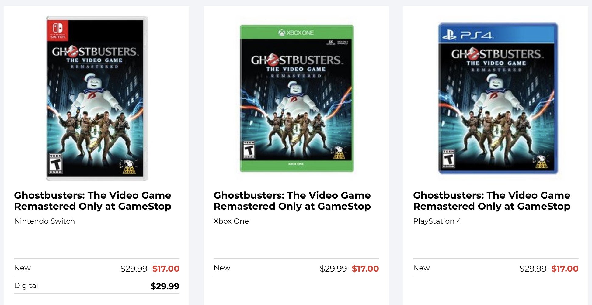 ghostbusters the video game gamestop
