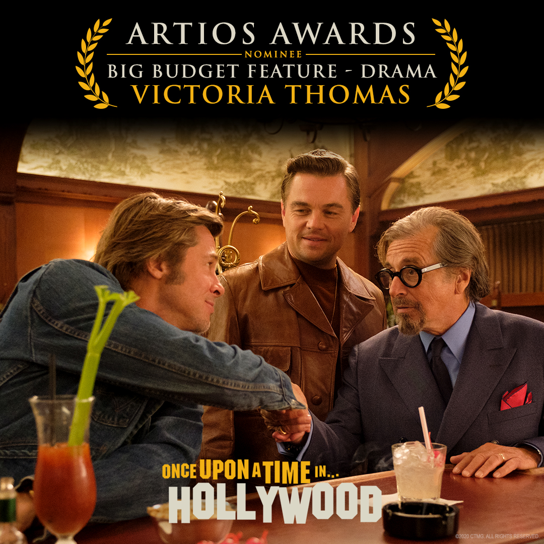 Congratulations to Victoria Thomas for her Casting Society of America #ArtiosAwards nomination! #OnceUponATimeInHollywood