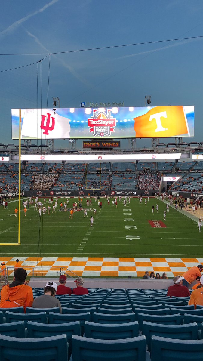 aj_harmon905's tweet photo. At the #GatorBowl here to chant on the @IndianaFootball team. Let go beat the @Vol_Football Vols! #hoosiers @IUBloomington @ryanjharmon https://t.co/zrAwRqoC9w