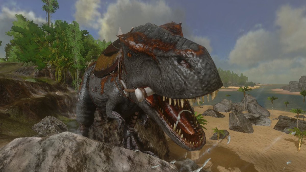 ニャー Arkモバイル Ark と言うより 恐竜を好きになってから ずっと夢だった ティラノサウルスに乗る事 昨日 ようやくその夢を叶えました やっぱりかっこいいです W Arkモバイル