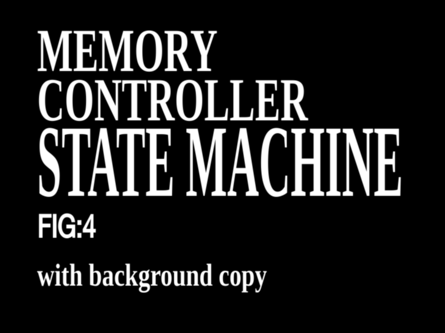 Evangelion style title card with "Memory Controller: State Machine" written on it