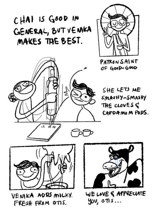 meechelle made me a comic for xmas abt us making tea and its really cute ;_____; i cant stop thinking abt this page 