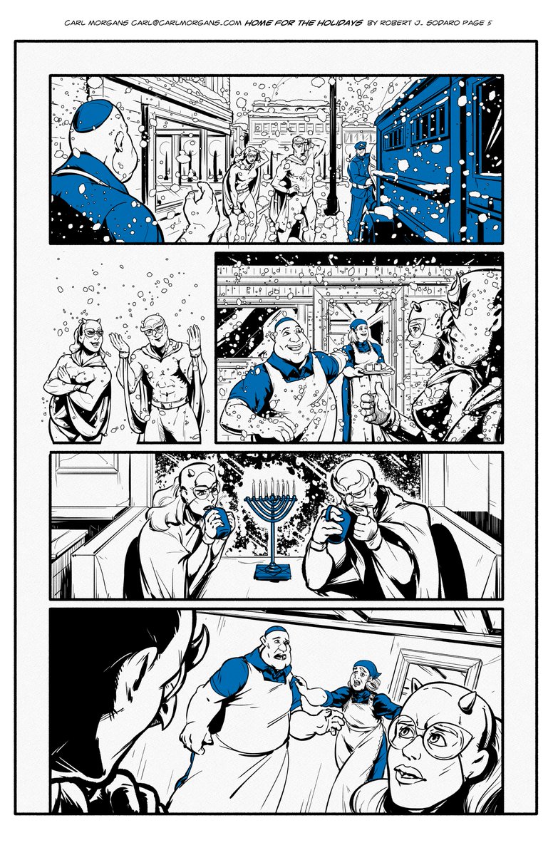 carlmorgans's tweet photo. Fifth page section of "The Owl and Owl Girl: Home for the Holidays" by @robertsodaro from #indelliblecomics #happynewyear https://t.co/AJCM9w9vzP