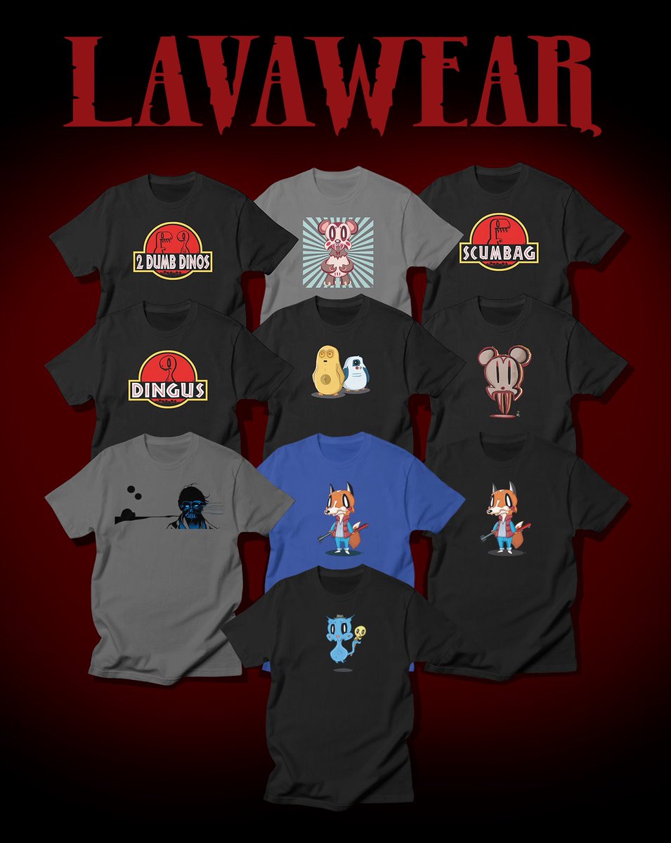 NathanHamill's tweet photo. Beginning today and lasting until 1/24, get free standard shipping on LAVAWEAR orders over $45 US/$80 INTL Code: FREESHIP20 https://t.co/6jSmNiqav1 Use that cash Grandma gave ya and grab a new T-Shirt for the new year!!! #lavawear #lavabear #2dumbdinos #drorgs #nathanscreatures https://t.co/L7jybrg2WI