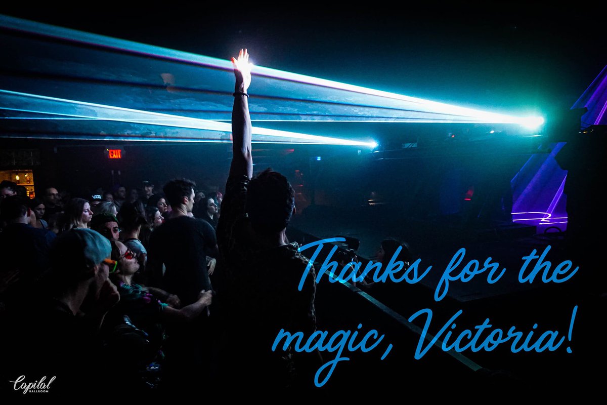 capitalballrm's tweet photo. Thanks for another year of magic, #YYJ! We're looking forward to sharing an epic 2020 with you. We'll be on a short break from shows for the first half of January, returning on the 17th for the @TripzyLeary Cyberspace Tour - we'll see you then!! Happy New Year! https://t.co/diuYixXhm3