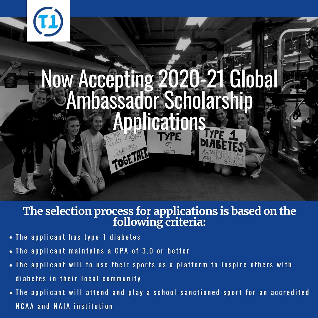TT1foundation's tweet photo. Team Type 1 is funding scholarships in order to recognize young, talented athletes with type 1 diabetes who are looking to show the world #whatspossible with #diabetes to learn more please visit https://t.co/gE7o3n96BB or email us at scholarship@teamtype1.org https://t.co/dkJNRodtrm