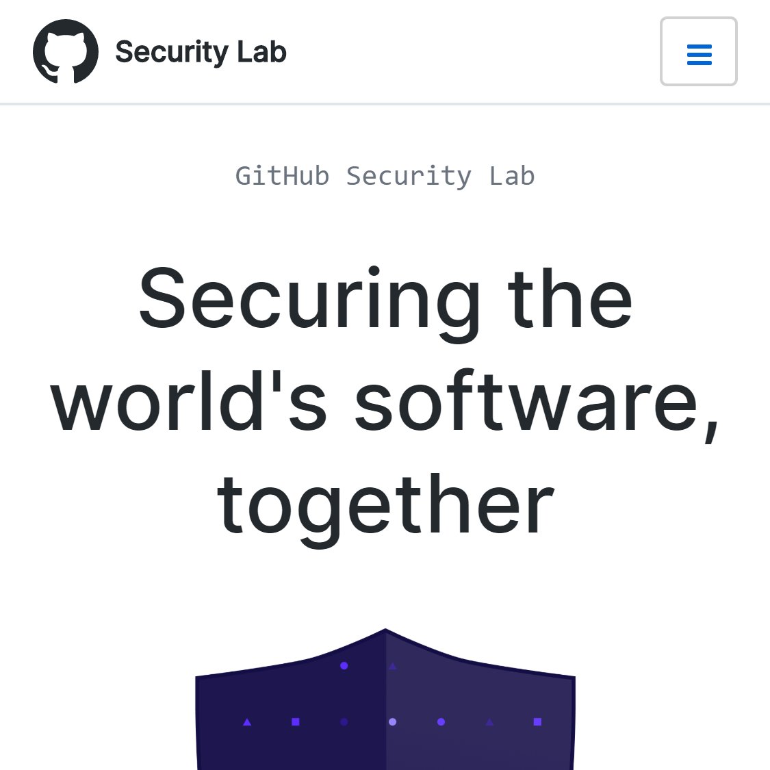 Screenshot of GitHub security lab