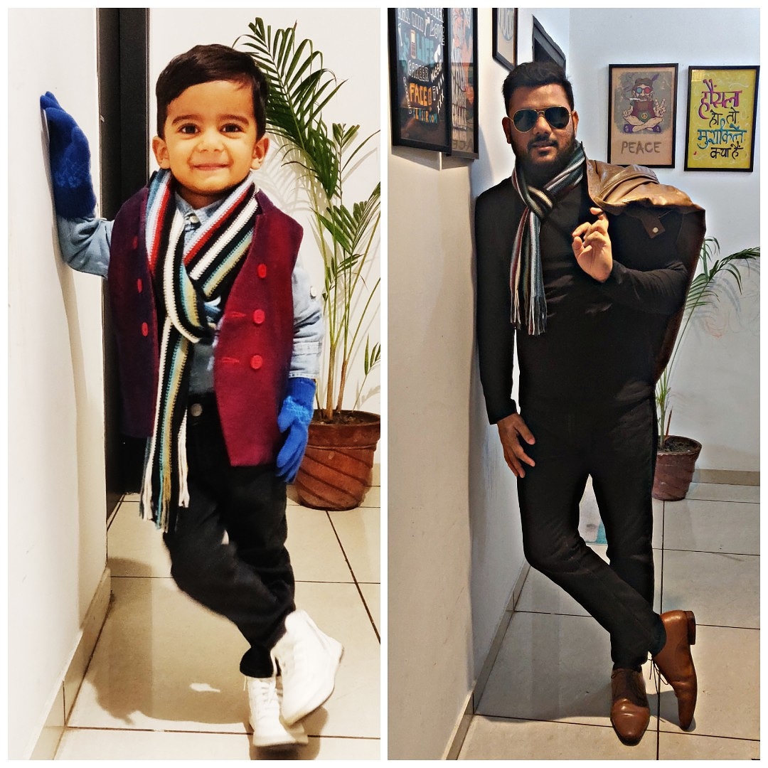 yadavyudhisther's tweet photo. Lost it on all the parameters #proudfather #posemaster #Adi he follows you and beats you hard! https://t.co/L36Wa1PHPE