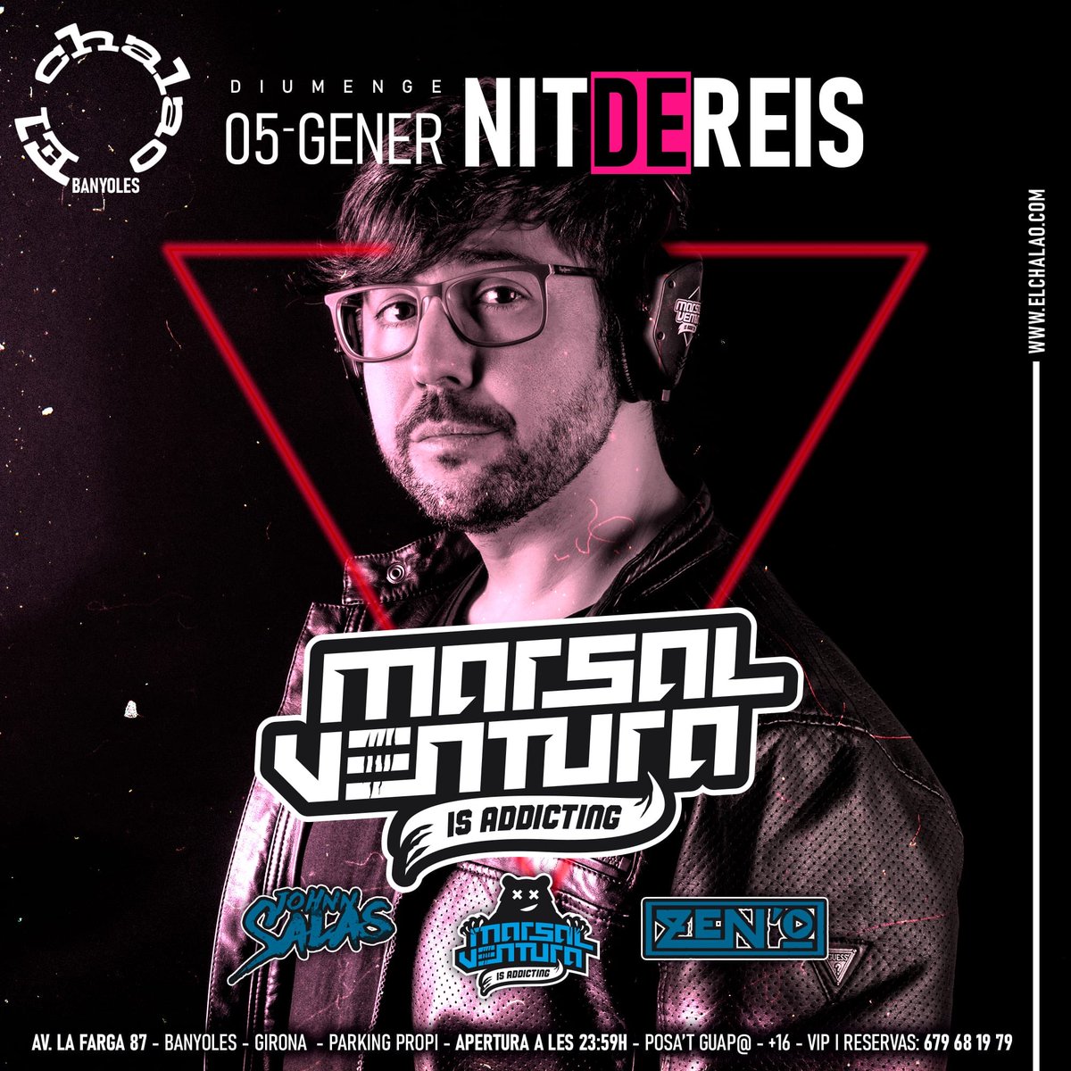 ZenoSpiritDj's tweet photo. Este próximo día 5 #NochedeReyes va a ser muy #adictivo junto a @MarsalVentura y @johnnsalasdj en #elchalaodebanyoles https://t.co/dG9YbJrc8Q