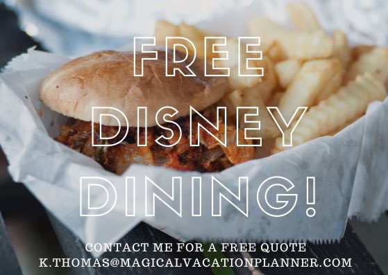 FREE Disney Dining available for select stays during the summer of 2020! Contact me today for a FREE quote and more details! #freedisneydining #disneypromo #disneydining #summer2020 #DisneyWorld #wdw #thursdayvibes