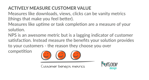 After your customers are made aware of your solution, engaged with your solution, did they actually get what they are looking for? Actively define & measure #customerValue & #CustomerBenefits of your solutions.