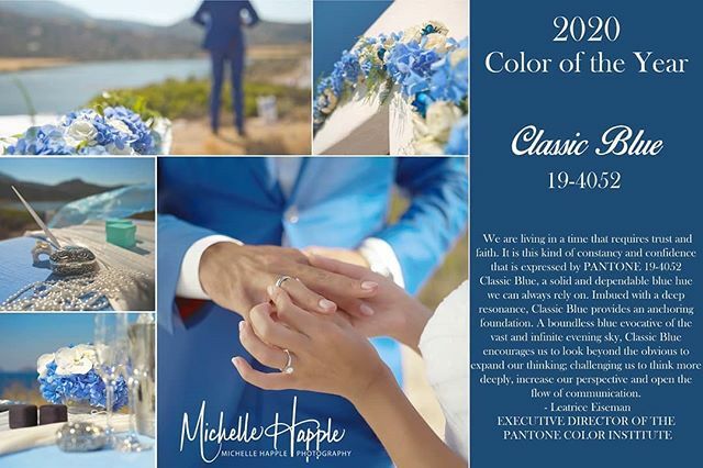 MichelleHapple's tweet photo. Pantone's color of the year was announced as classic blue. This is such a pretty and relaxing color. Do you plan on including it in your wedding palette? 
#ColorOfTheYear #Pantone #WeddingPhotography #WeddingPhotographer #HoustonWeddingPhotos #Houstonedd… https://t.co/MQj6Fa91EO https://t.co/6G1fMNkWMi