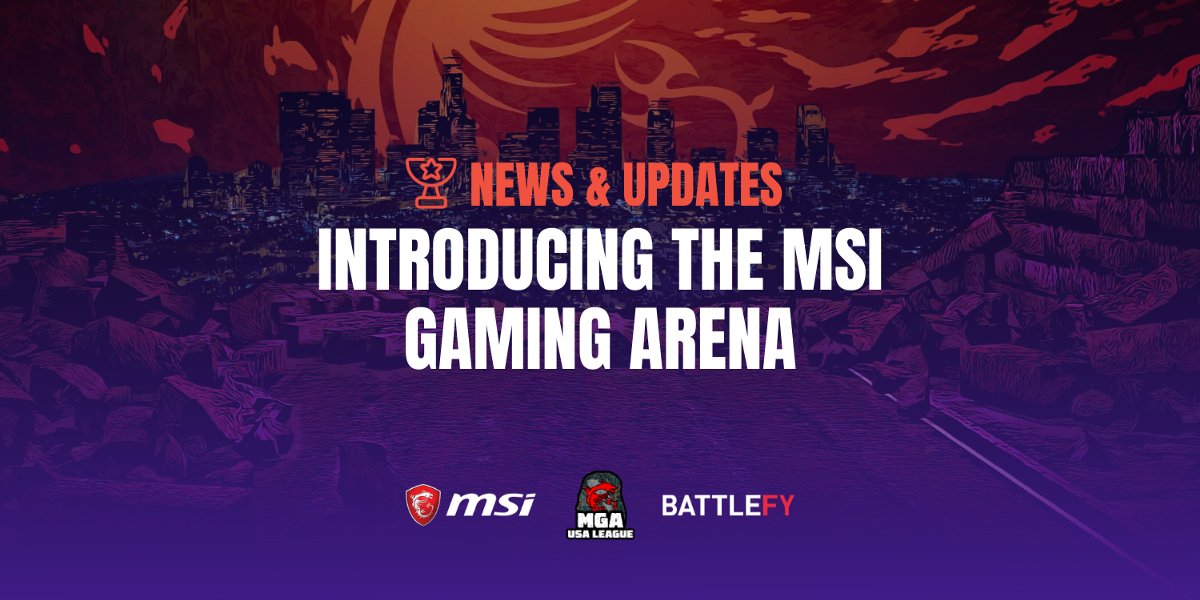 Battlefy's tweet image. We’re excited to announce the @msiUSA Gaming Arena on Battlefy! Featuring weekly tournaments, awesome prizes, and the biggest titles in esports - bit.ly/BFYMSI