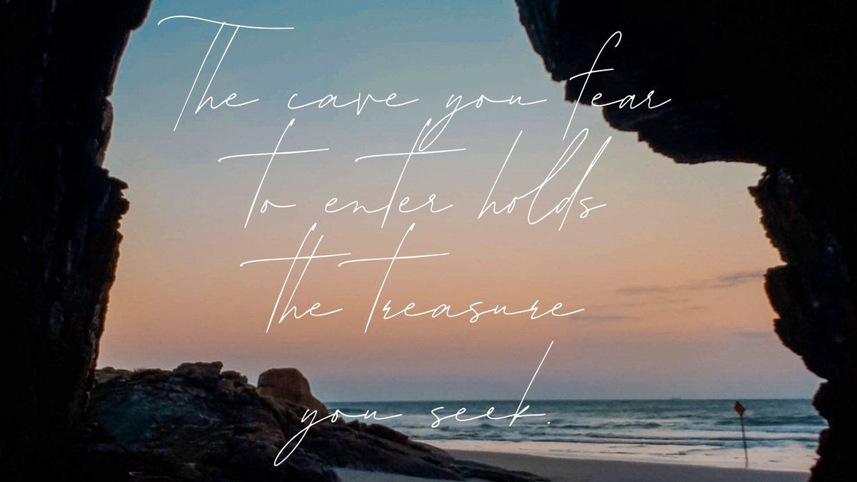 “The cave you fear to enter holds the treasure you seek.”-Joseph Campbell 💎 #ThursdayMotivation #WordsOfWisdom #wordswagapp https://t.co/h25BtFYcMb