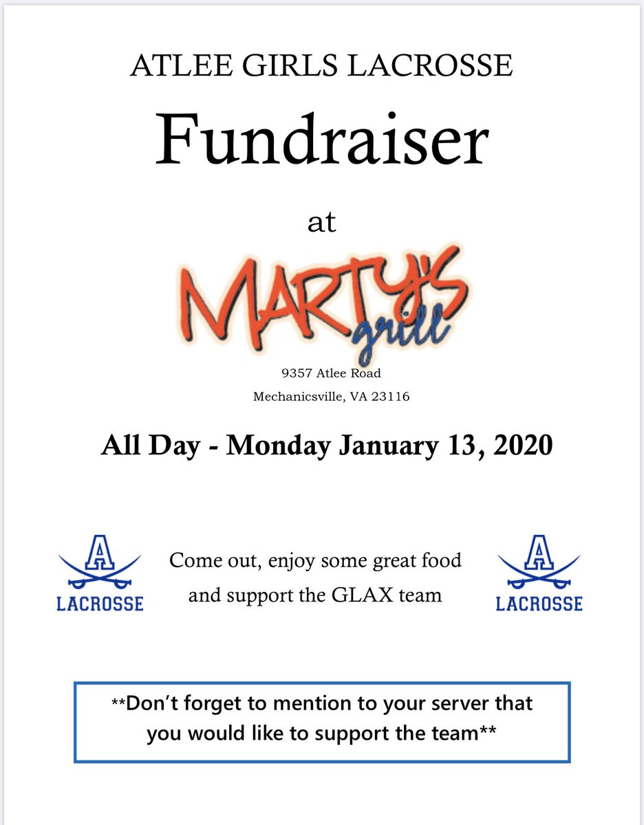 Fundraiser for @Atleegirlslax please come out and support the team