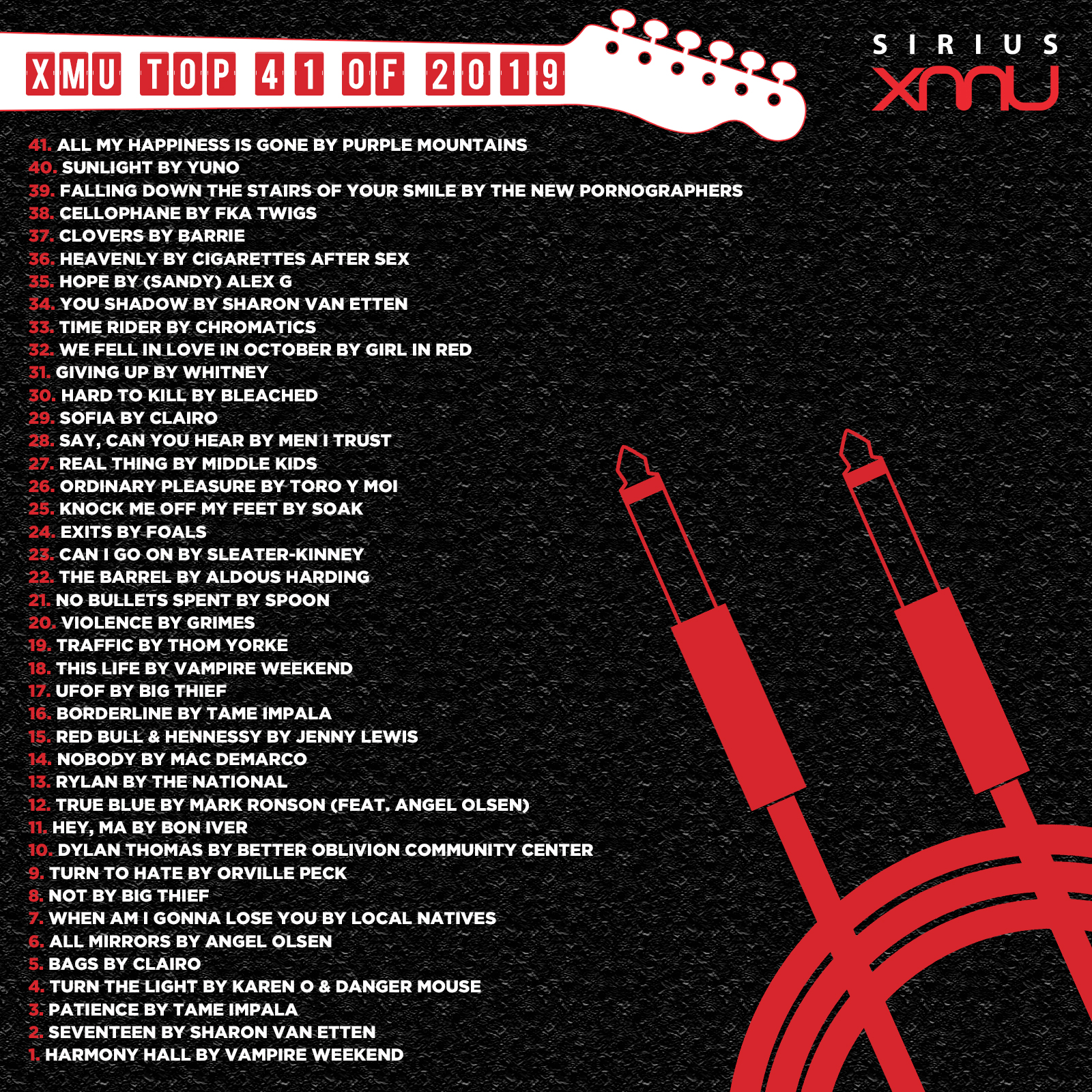 SiriusXMU on Twitter "...and the top 41 of 2019! https//t.co