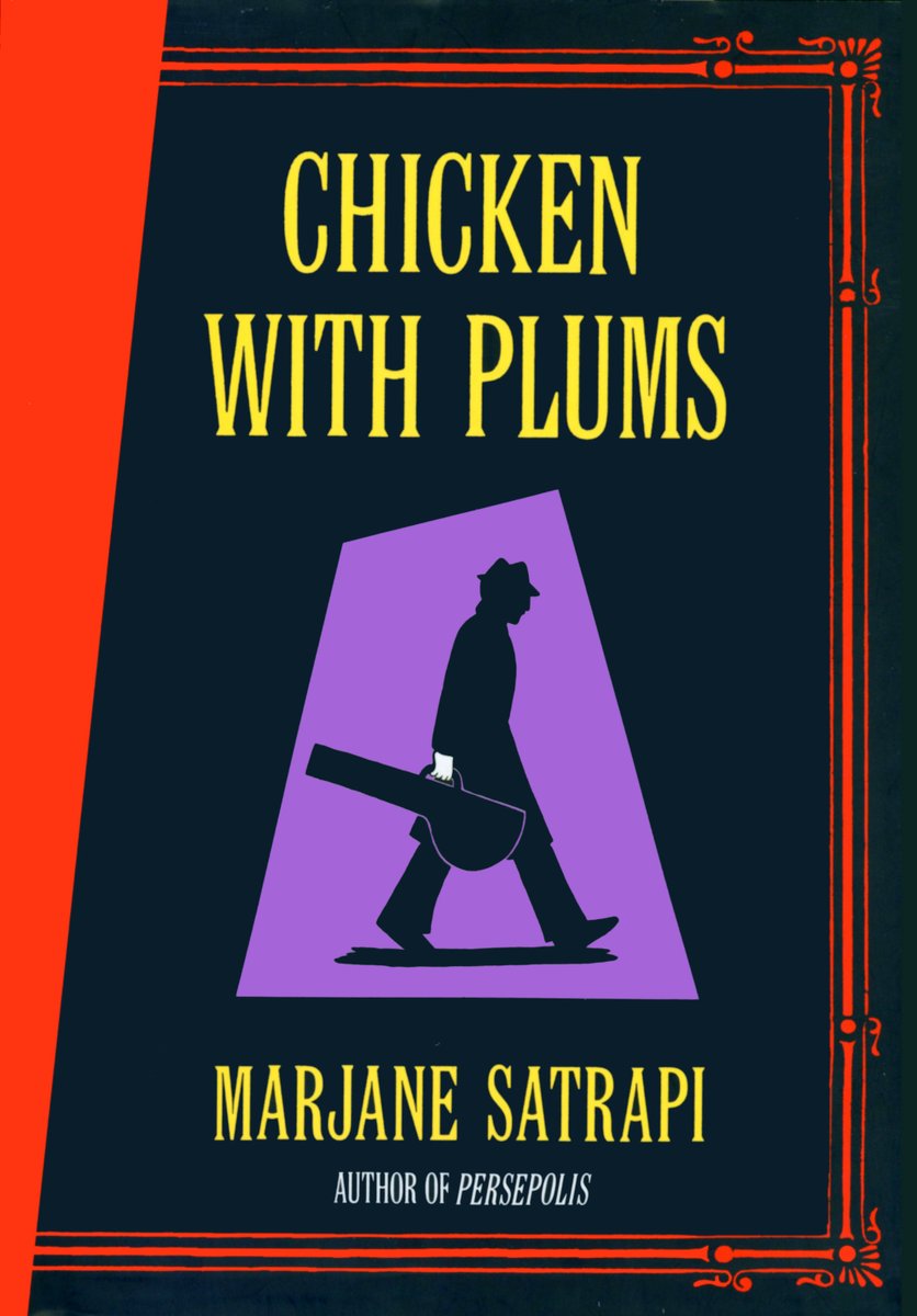 Chicken With Plums by Marjane Satrapi - This is one of those books I blasted through during high school, which is a shame because it& #39;s genuinely really good. The story is light and tragic at the same time, and really gripping. I also love what Satrapi does visually. Very good.