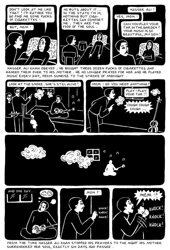 Chicken With Plums by Marjane Satrapi - This is one of those books I blasted through during high school, which is a shame because it& #39;s genuinely really good. The story is light and tragic at the same time, and really gripping. I also love what Satrapi does visually. Very good.