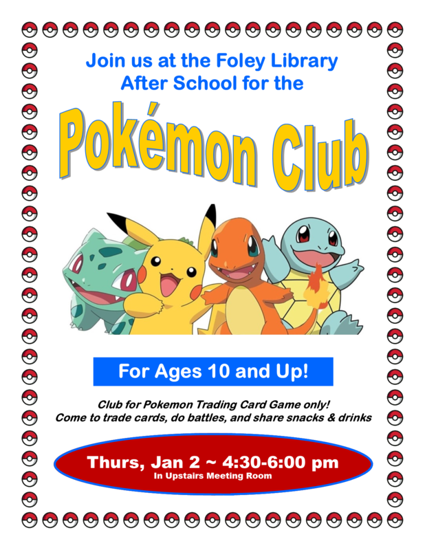 Pokemon Club Event Flyers