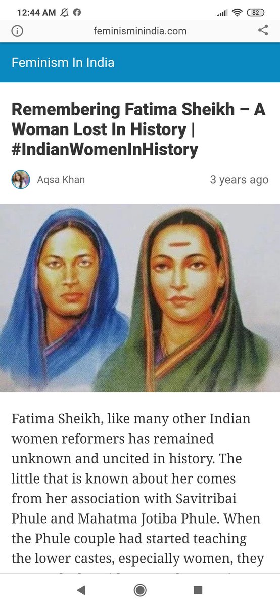 FaridAhmedKhan8's tweet photo. I Salute Savitribai Phule & Fatima Shaikh for their Struggle to establish 1st School for Girls
#SavitribaiPhule
#Fatimashaikh
#3rdJanuary2020 https://t.co/mSacaFKegN