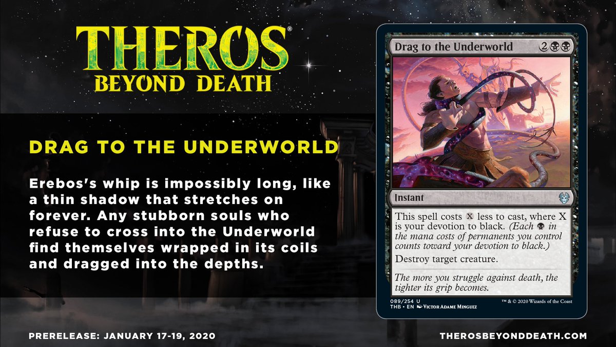 MTG 1x Drag to the Underworld NM Theros Beyond Death Magic 