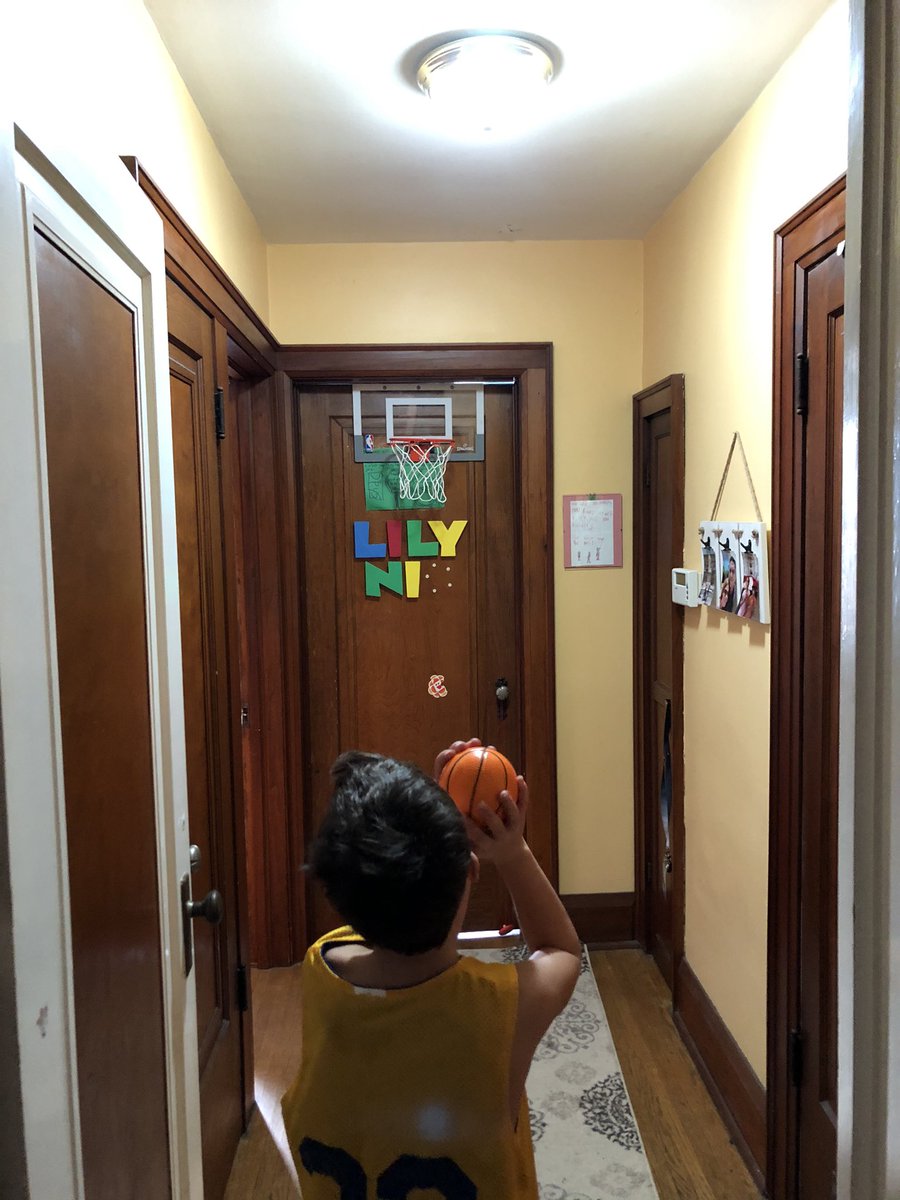 chrisosti's tweet photo. Introducing my boy to Rage Against the Machine while shooting hallway hoops. Life is good. https://t.co/nZuazCxckz
