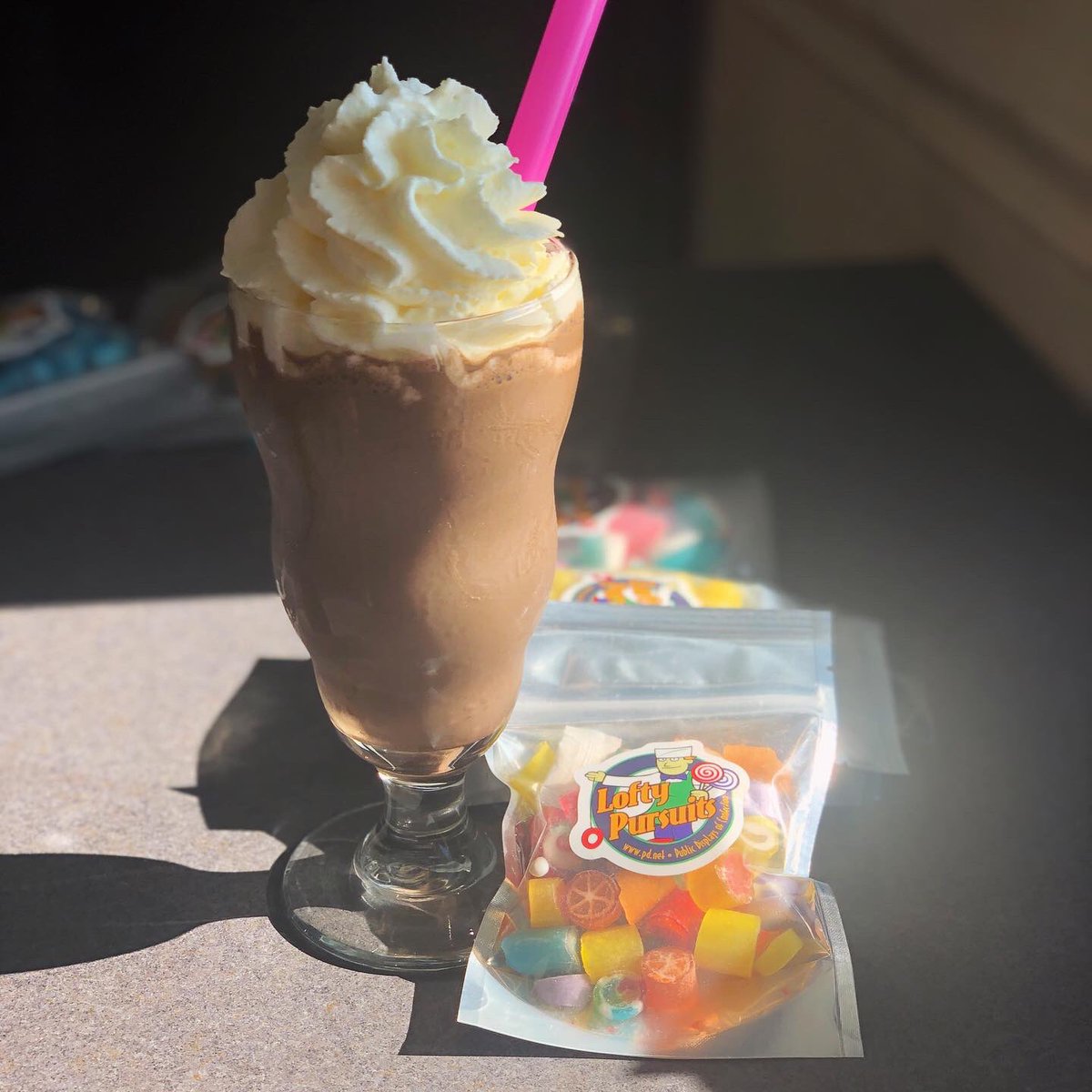 SkyBlueCorgi's tweet photo. After years of watching their YouTube channel, I finally made my way to Tallahassee for a malt and candy from Lofty Pursuits! Snax and I are gonna be on such a sugar high π€€π¬π¨ #publicdisplaysofconfection #candyshop https://t.co/7fram8N17C