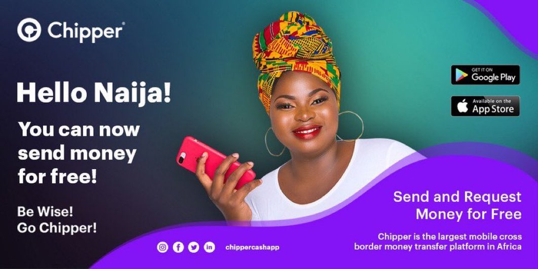 Auntyadaa's tweet photo. You want to be able to send money to Nigerian bank accounts for FREE? Without the N52 charges ?
And also save up to 3% on airtime?
Then @chippercashapp got you
#GetChipperGetPaid
Download here https://t.co/XG46eaQ1ho https://t.co/TmKIJM0Kiz