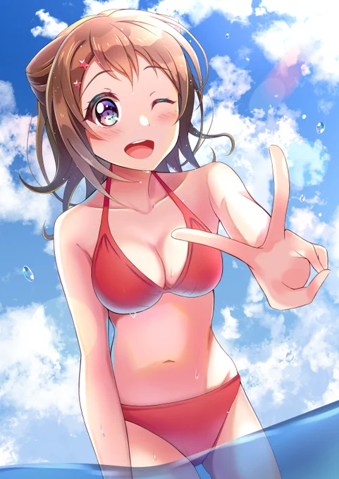 描き初め水着香澄ちゃん!
BDP新刊の表紙予定です! 