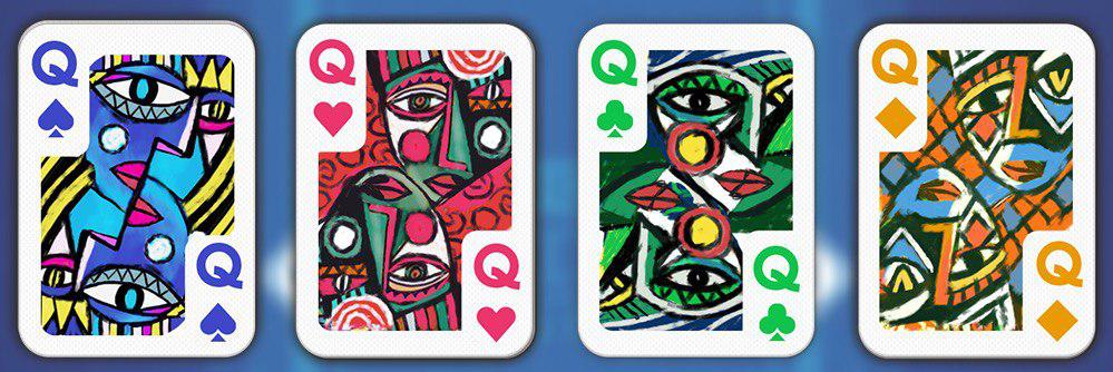 TrickyBridge's tweet image. Early draft of Queens from the "Painting" card face theme. 

#bridge #contractbridge #bridgegame #duplicatebridge