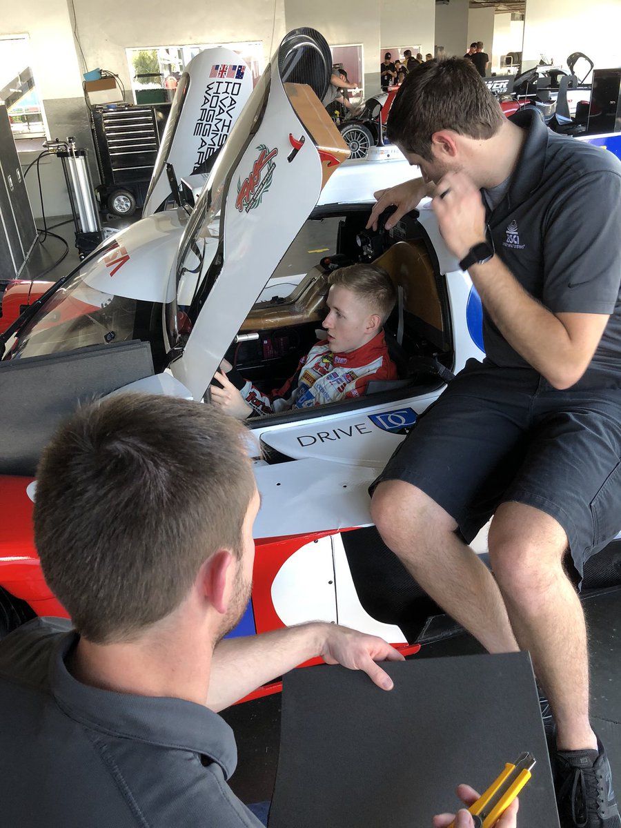 Sunoco_UK's tweet photo. Step 3 - seat fitting for @j_hoggard33 @RickWareRacing @DISupdates thanks to @WhelenEng @Sunoco_UK @Hrx_Srl @BRDCBritishF3 #gettingexciting https://t.co/eDSoQhEMRS